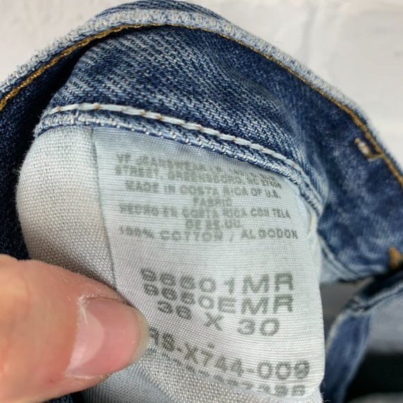Wrangler Mid Rise Straight Leg Jeans Blue Size 36 - Picture 4 of 4